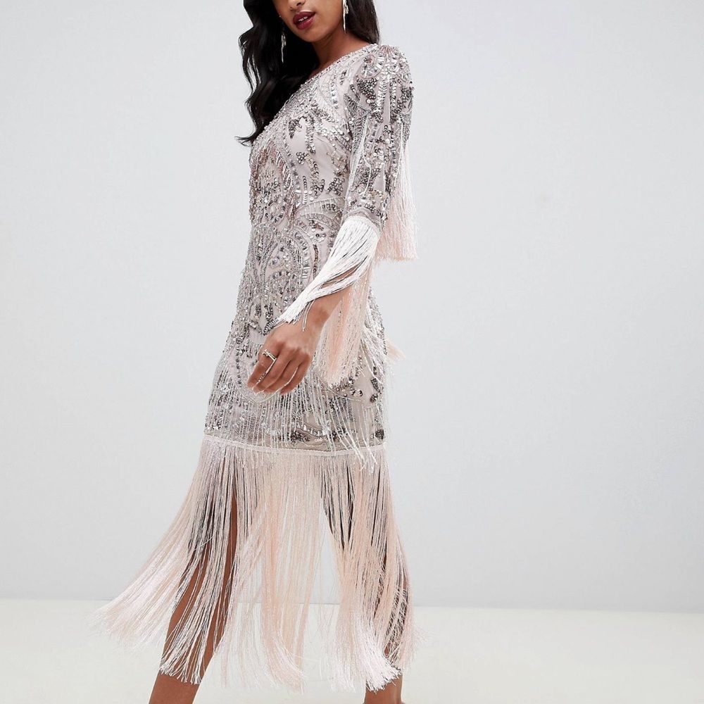 Dress embellished with fringes - Picture 1 of 5